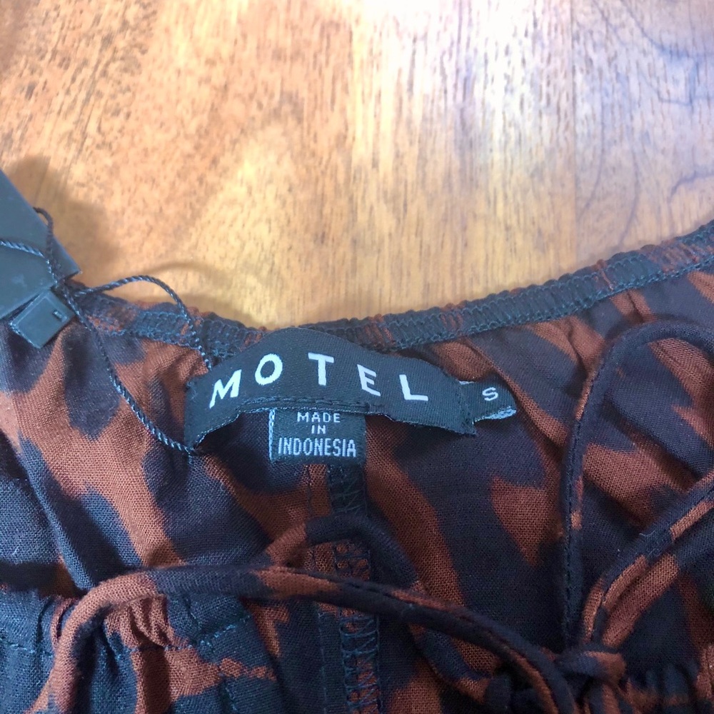Motel Rocks Leopard Babydoll Dress - Picture 2 of 3